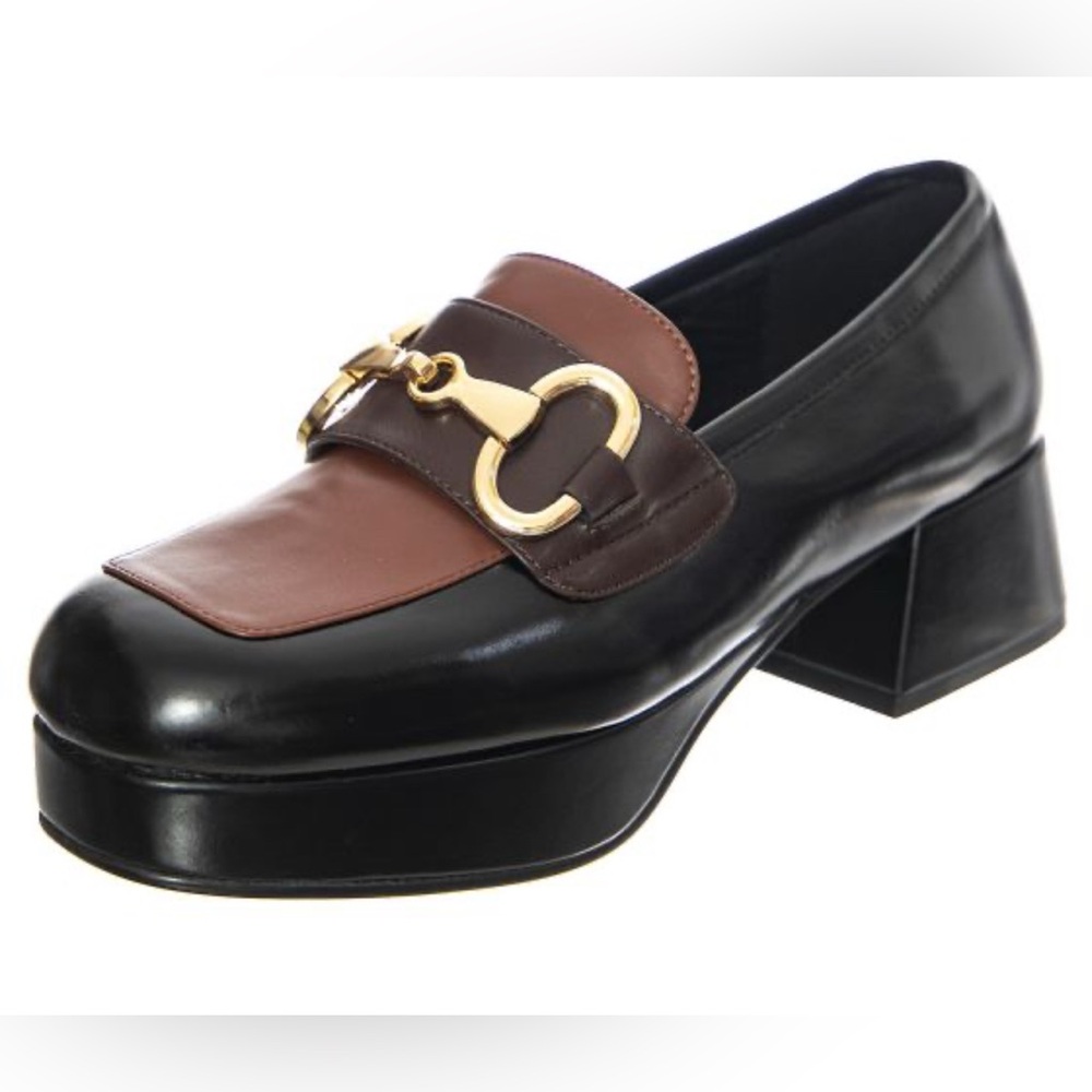 Jeffrey Campbell Black and Brown Loafers